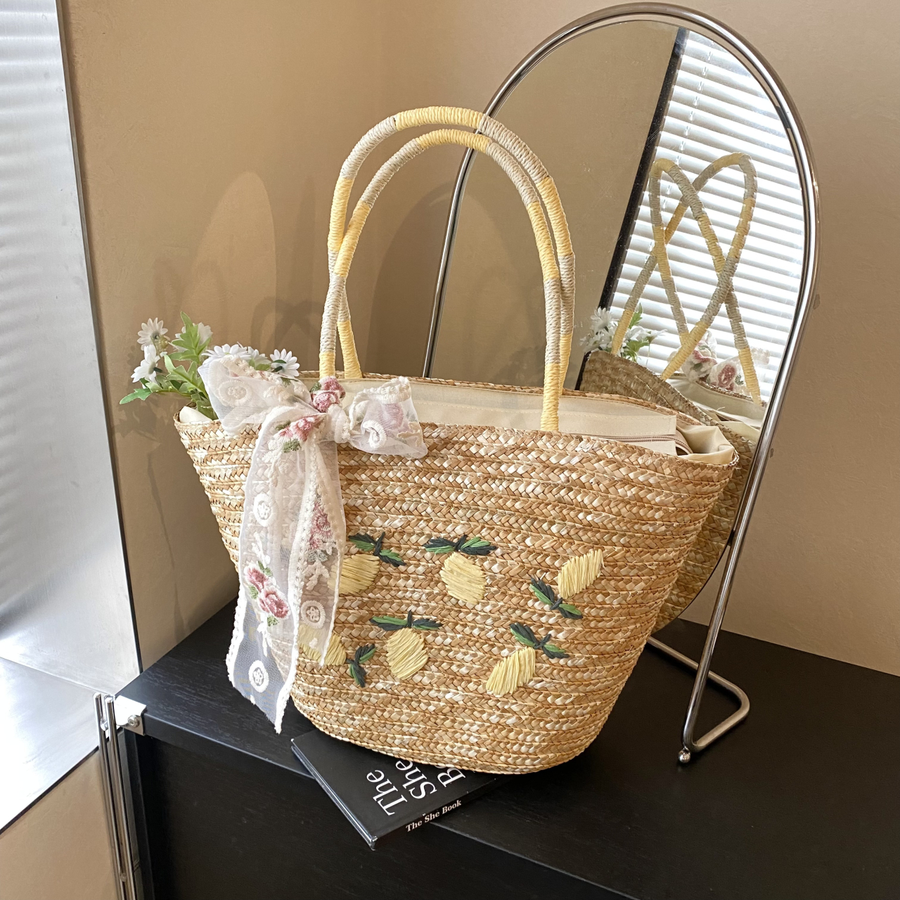 Home Decor Rattan - Large Capacity Beach Shoulder Bag Designer