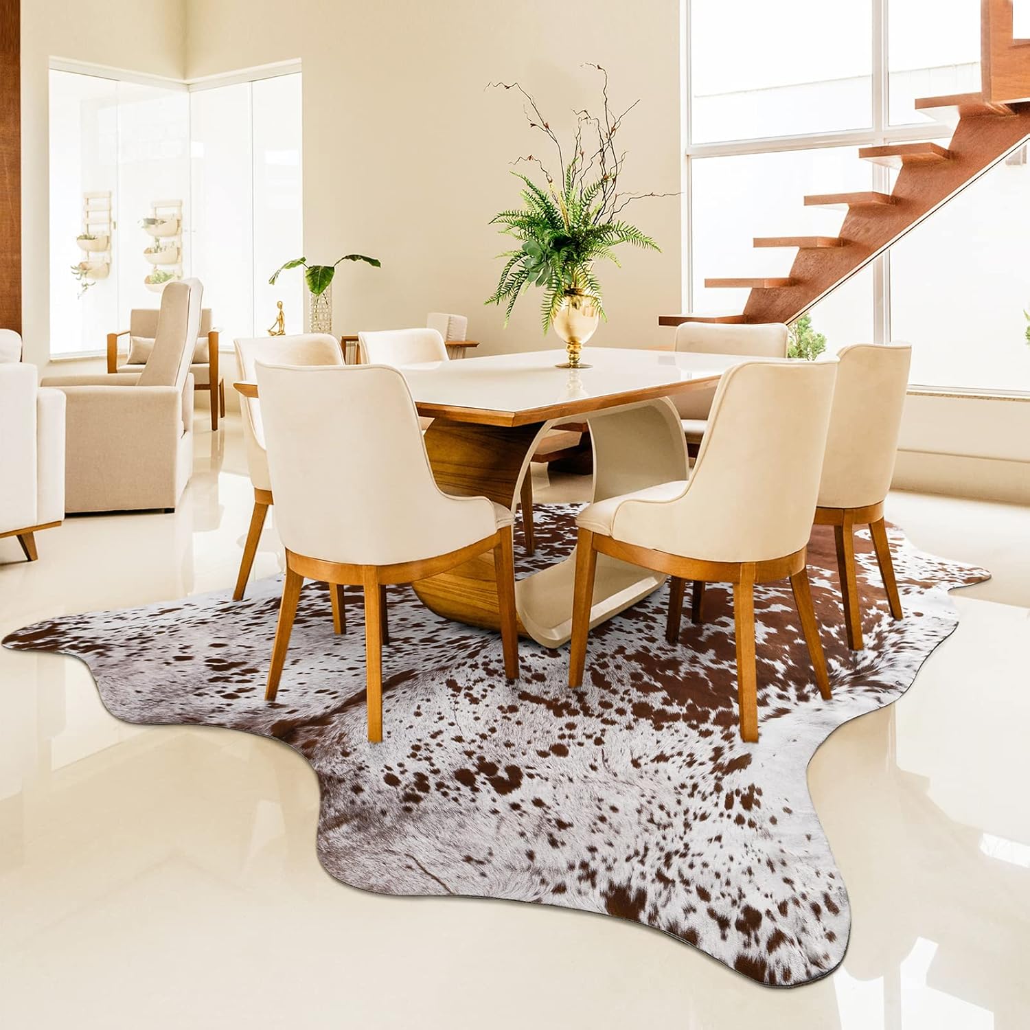 Cowhide Rug Faux - Faux Cowhide Rug 5.2x6.3 Feet -