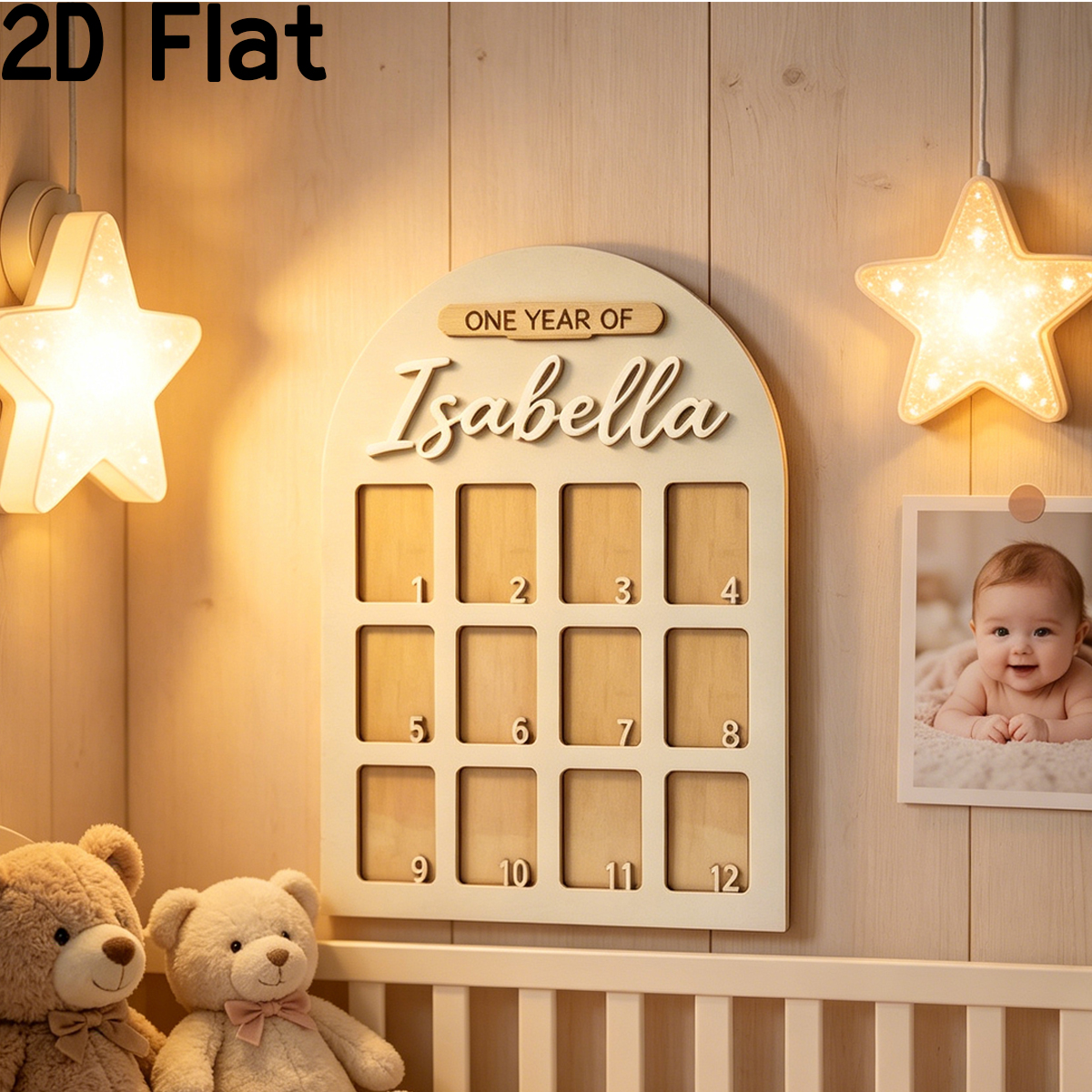 Home Decor Product - 1Pc Custom Photo Record Board Wooden
