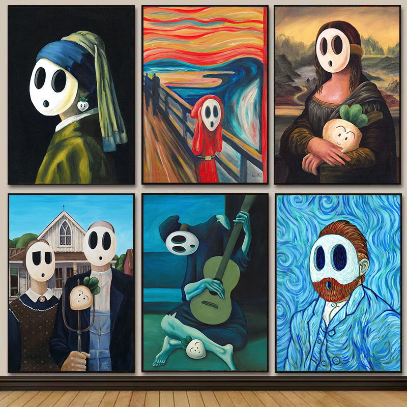 Home Decor Gothic - Picasso Van Gogh's Creative Paintings Shyguy