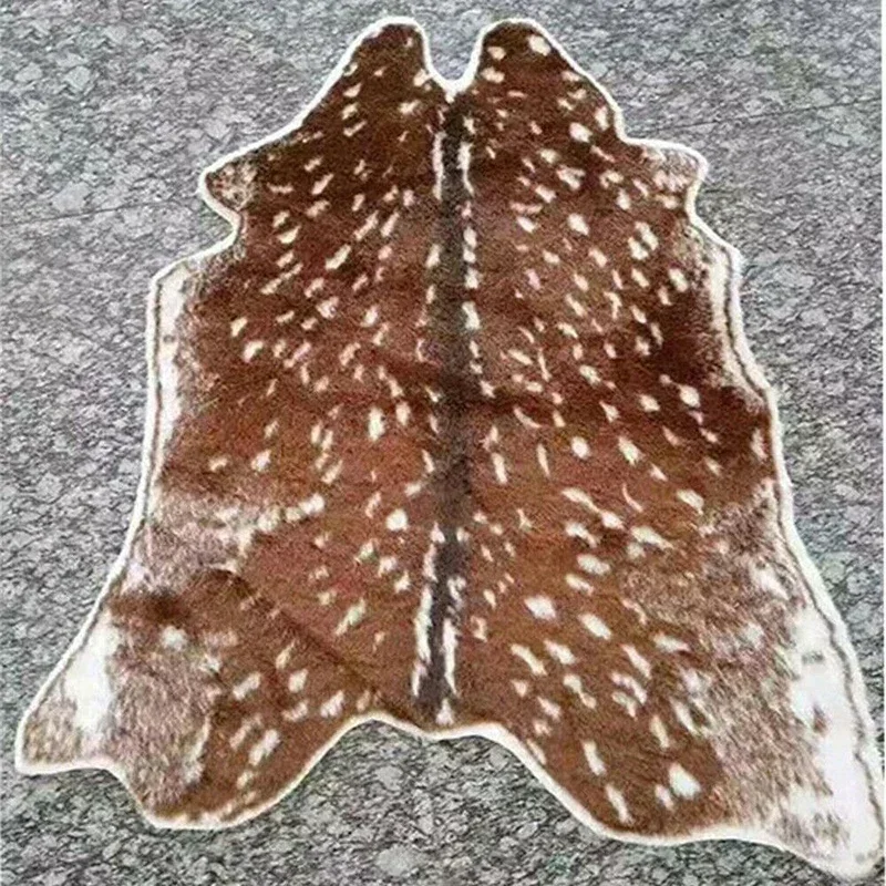 Cowhide Rug Faux - Faux Sika Deer Fur Rugs Imitation