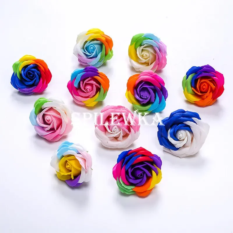 Home Decor Product - Spilewka 6X7cm Colorful Rose Artificial Flower
