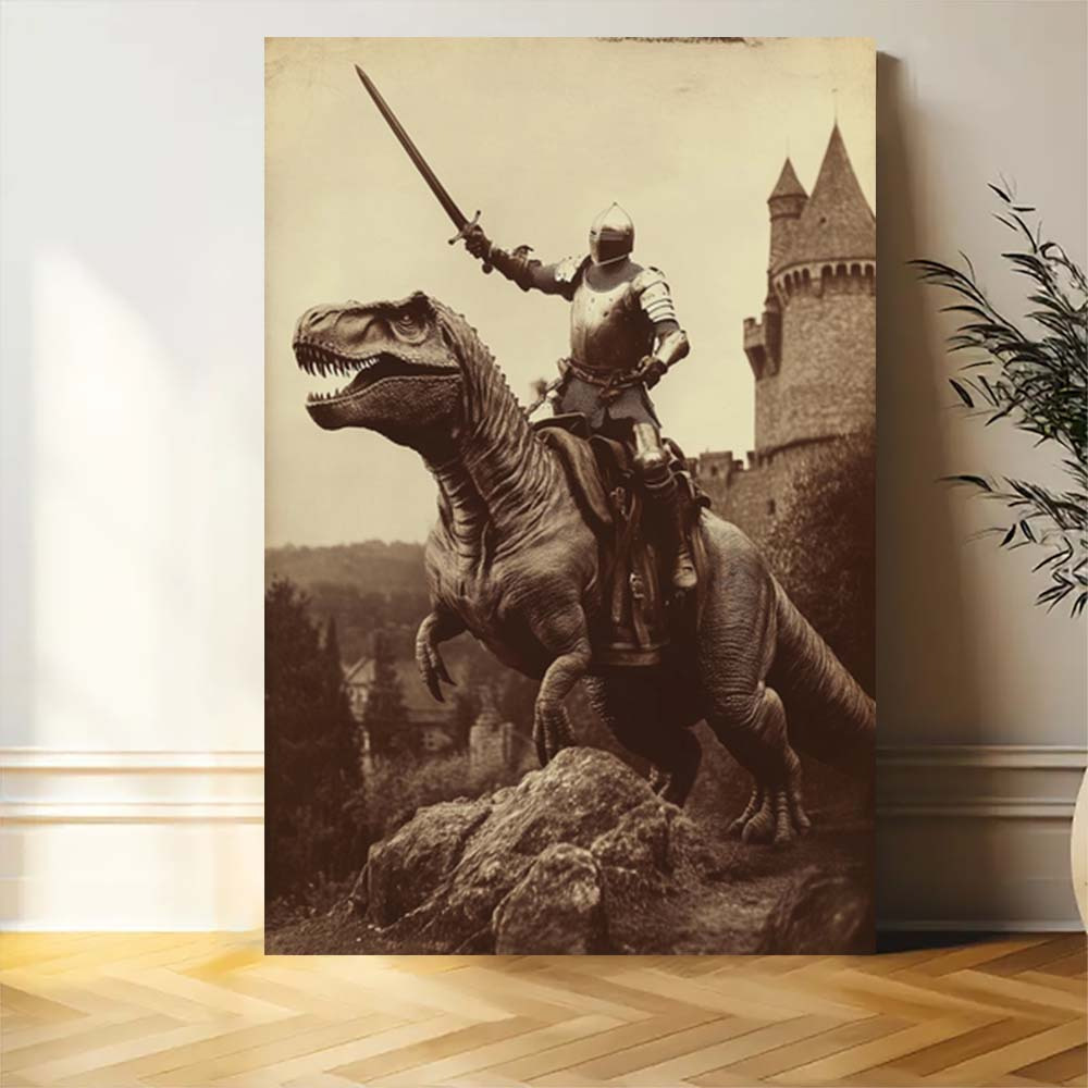 1pc Dinosaur Knight Art Gothic - Home Decor Gothic avaliação e preço