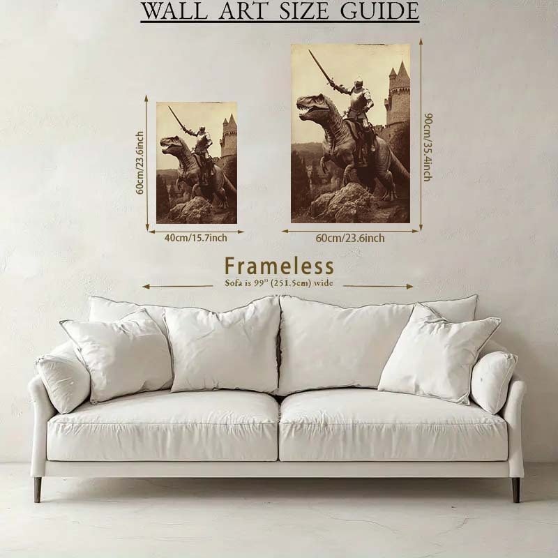 1pc Dinosaur Knight Art Gothic - Home Decor Gothic avaliação e preço
