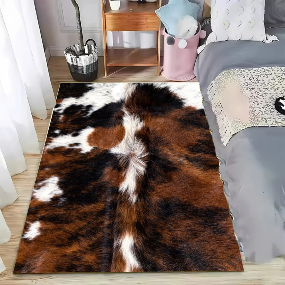 Faux Cowhide Pattern Area Rug  - Cowhide Rug Faux avaliação e preço