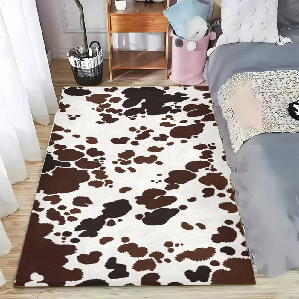 Faux Cowhide Pattern Area Rug  - Cowhide Rug Faux avaliação e preço