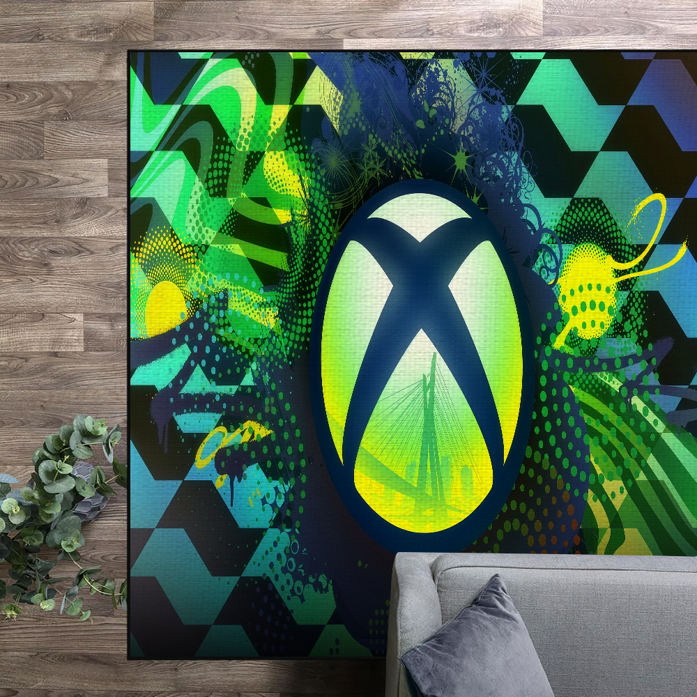 Logo Game X-Xbox Small Carpet  - Home Decor Xbox Games avaliação e preço