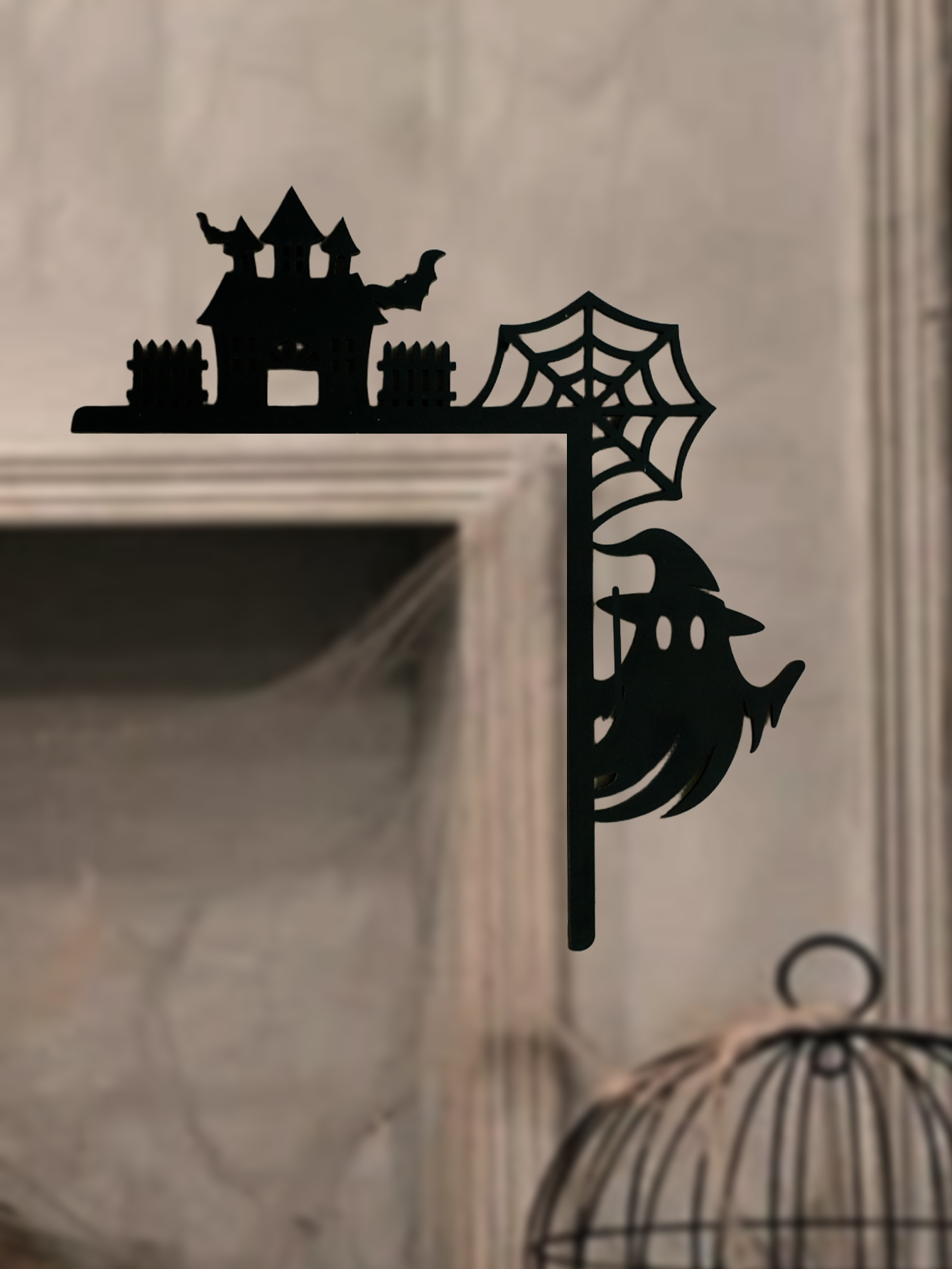 Wooden Halloween Door Corner D - Home Decor Gothic avaliação e preço