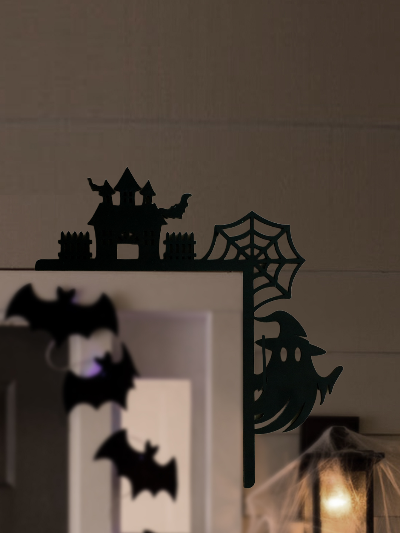 Wooden Halloween Door Corner D - Home Decor Gothic avaliação e preço