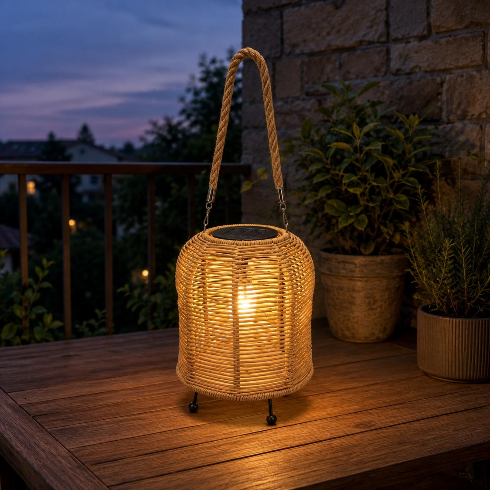 Handwoven Solar Lantern Braide - Home Decor Rattan avaliação e preço