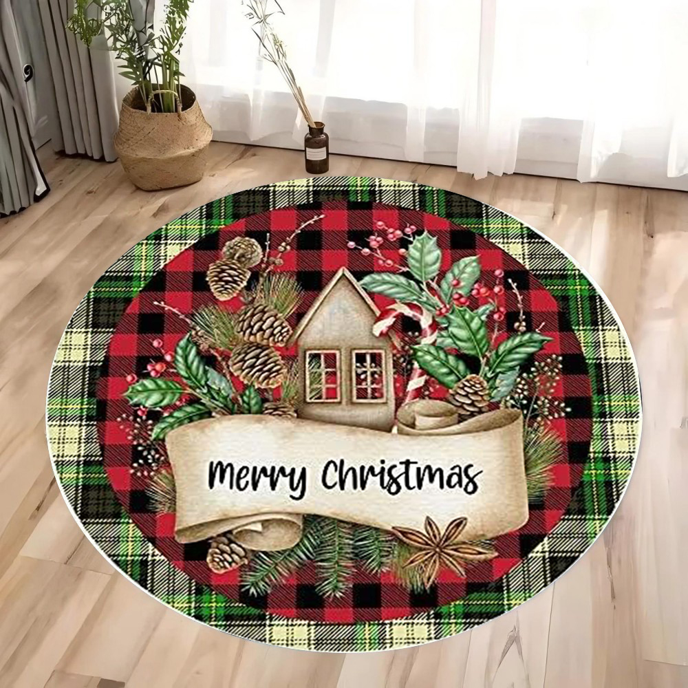 Christmas Elegant Plaid Carpet - Home Decor Living avaliação e preço