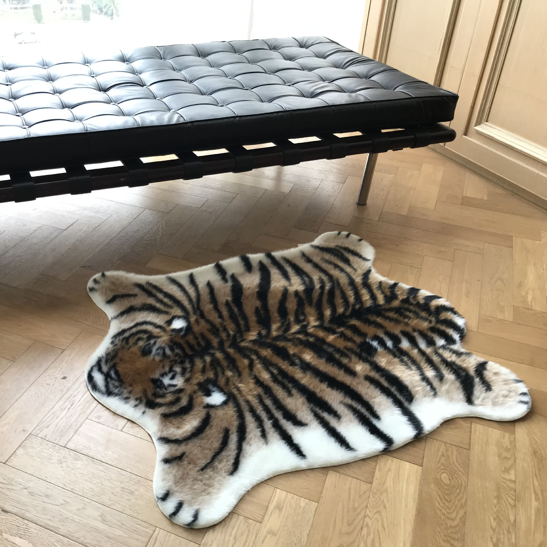 New Tiger Printed Rug  Cowhide - Cowhide Rug Faux avaliação e preço