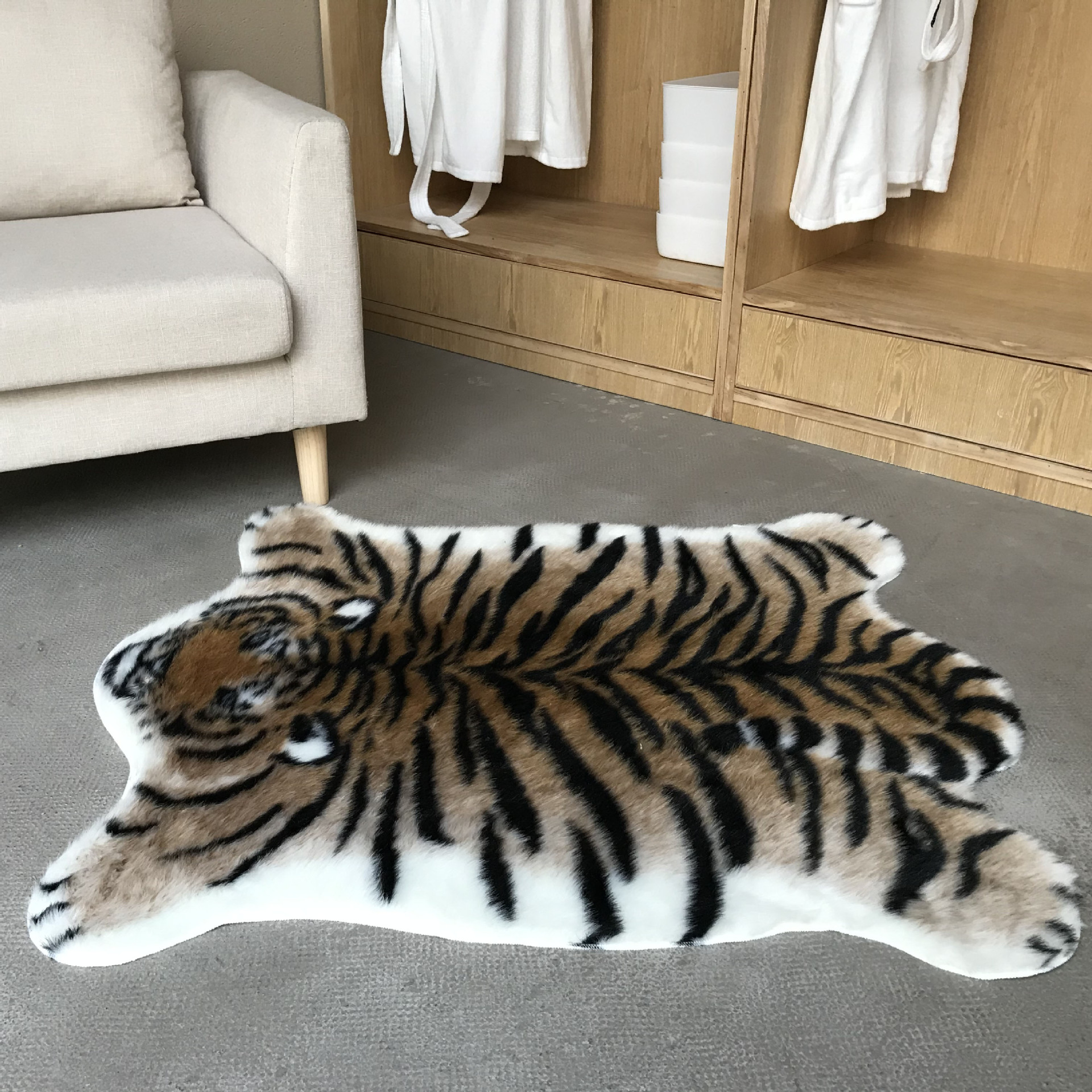 New Tiger Printed Rug  Cowhide - Cowhide Rug Faux avaliação e preço