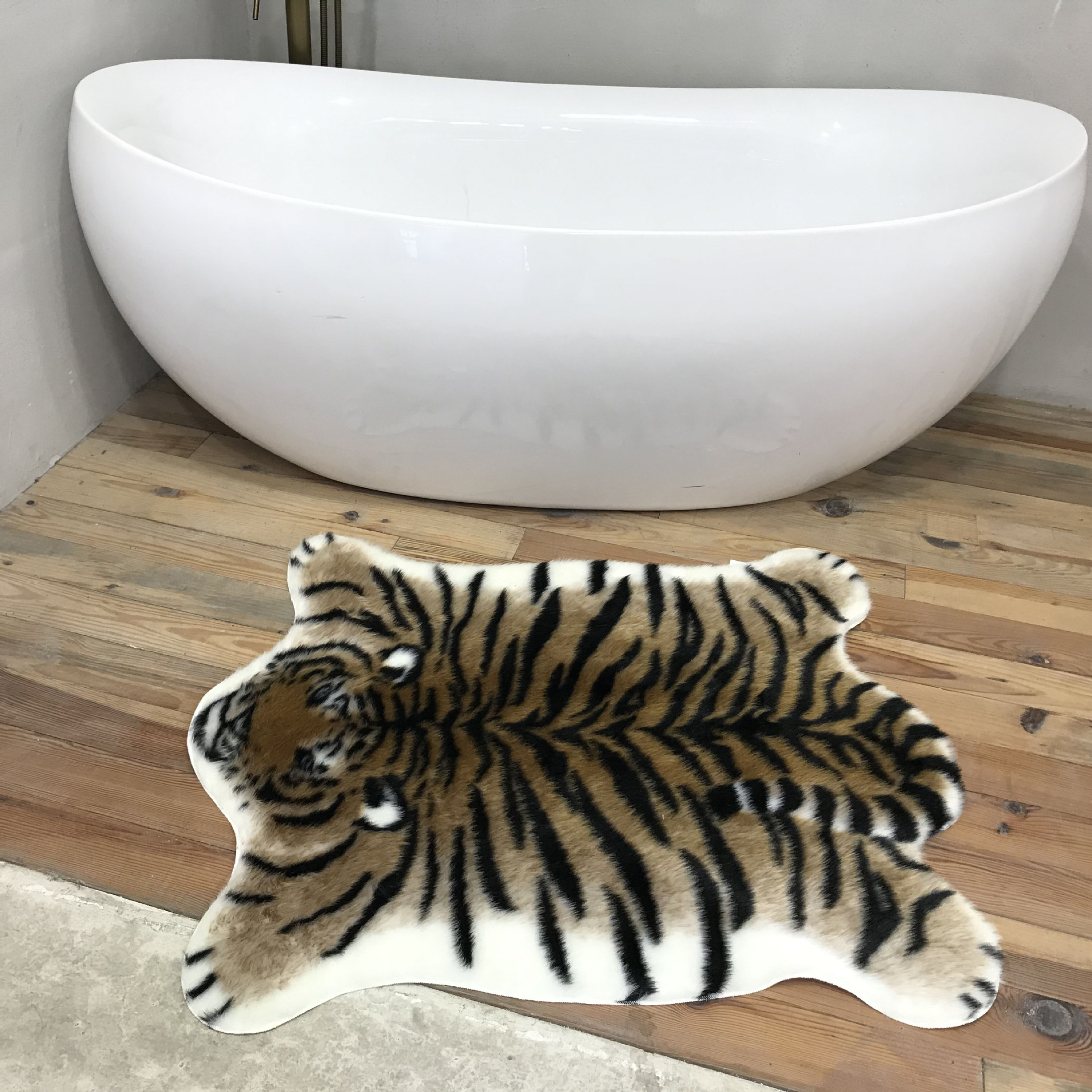 New Tiger Printed Rug  Cowhide - Cowhide Rug Faux avaliação e preço