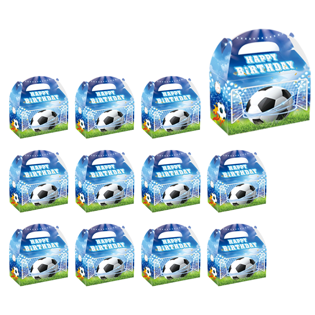 12 Blue Soccer Themed Favor Bo - Home Decor Xbox Games avaliação e preço