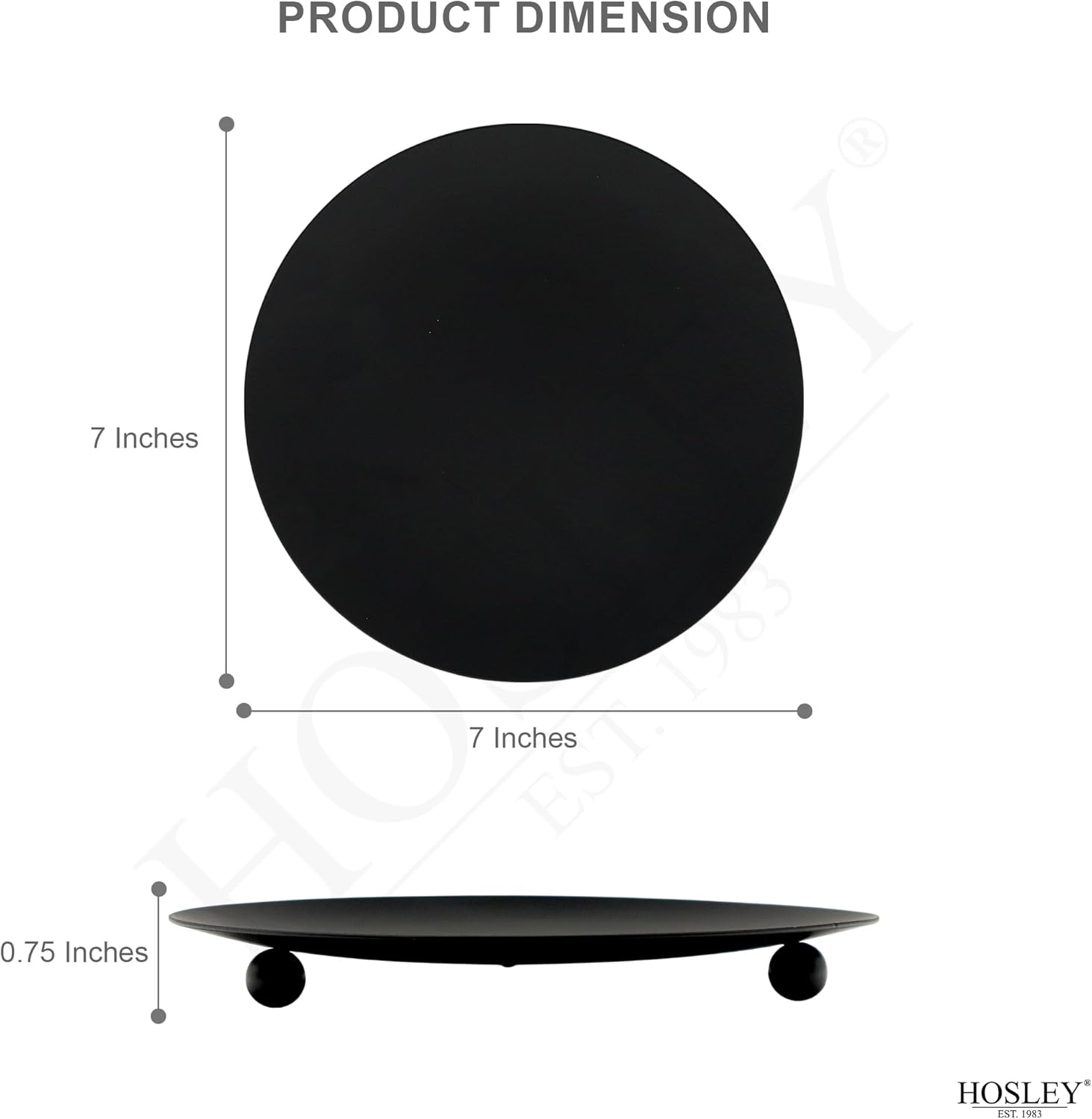 7-Inch Black Iron Pillar Candl - Home Decor Product avaliação e preço