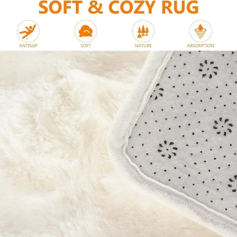 Fluffy Faux Rabbit Fur Carpet  - Cowhide Rug Faux avaliação e preço