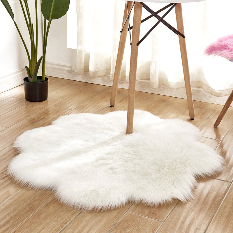 Plum Blossom Shape Soft Faux F - Cowhide Rug Faux avaliação e preço
