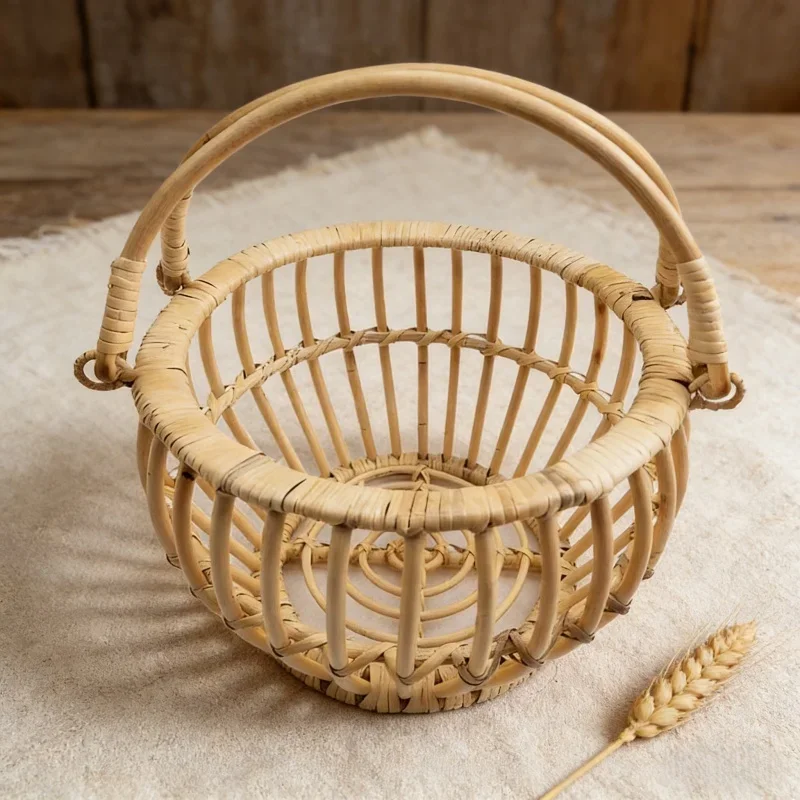 Infant Posing Bed Retro Rattan - Home Decor Rattan avaliação e preço
