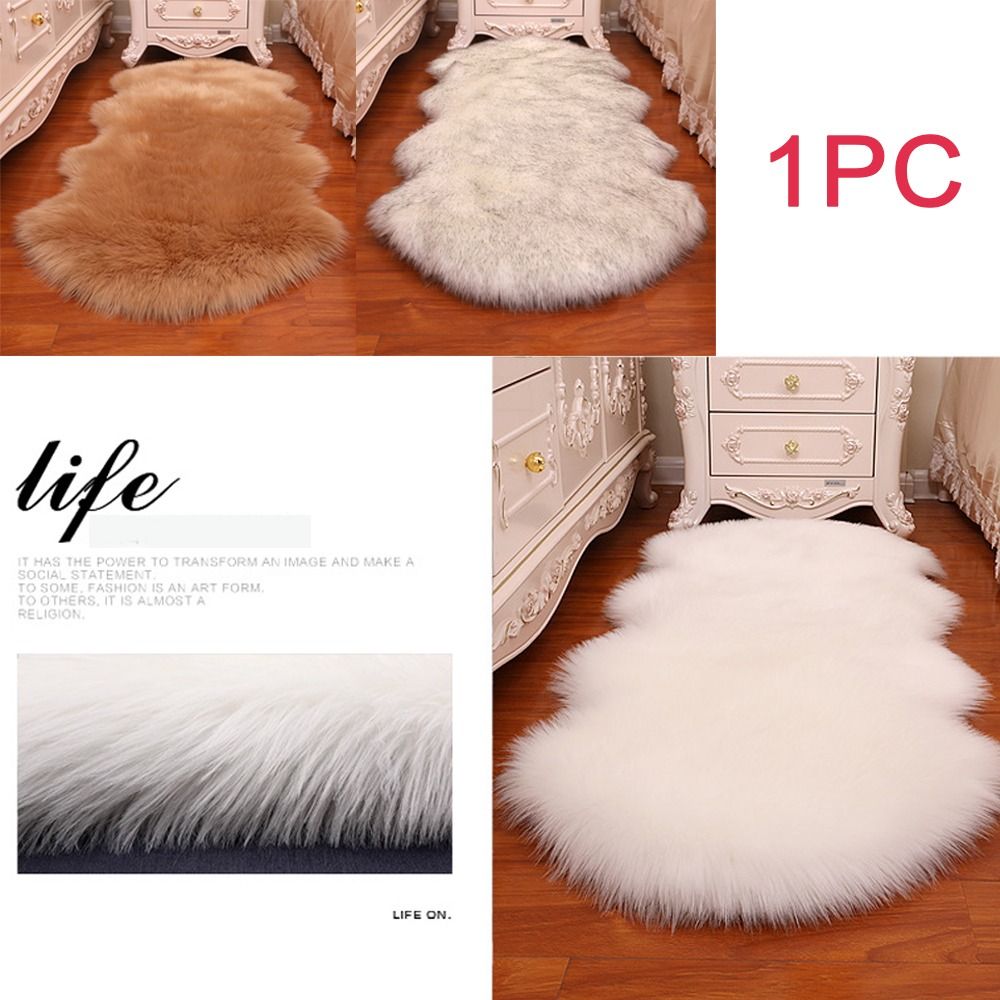 Imitation Wool Non Slip Fluffy - Cowhide Rug Faux avaliação e preço