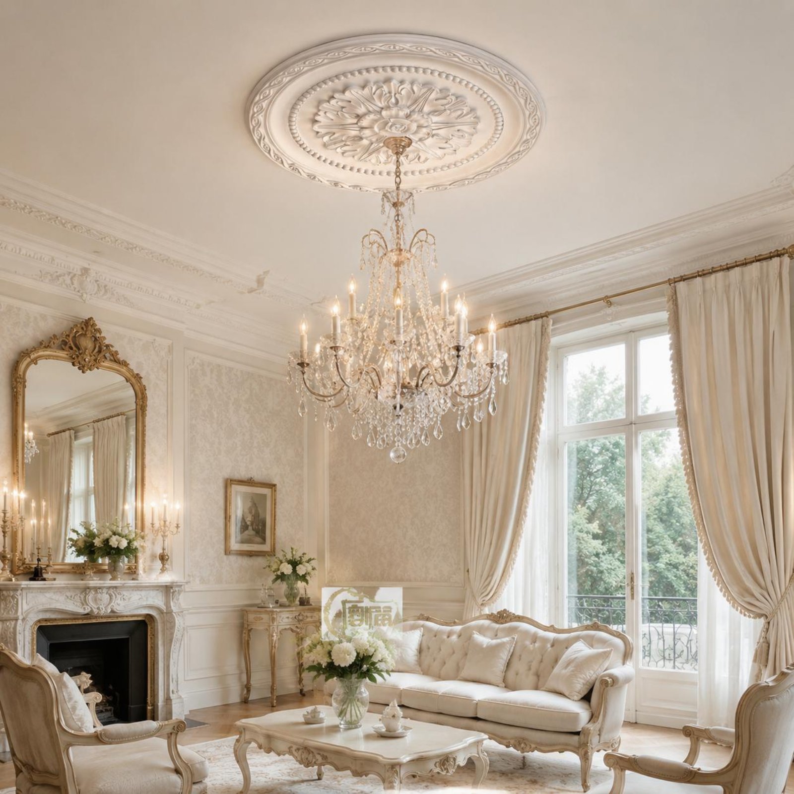 Ceiling Medallion European Des - Home Decor Living avaliação e preço
