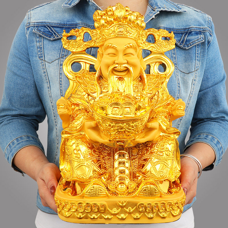 Feng Shui Gold God of Wealth L - Home Decor Living avaliação e preço