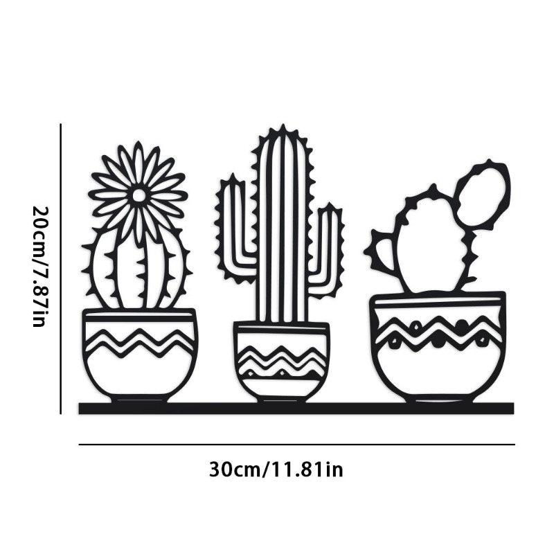 Rustic Cactus Metal Wall Decor - Home Decor Garden Ideas avaliação e preço