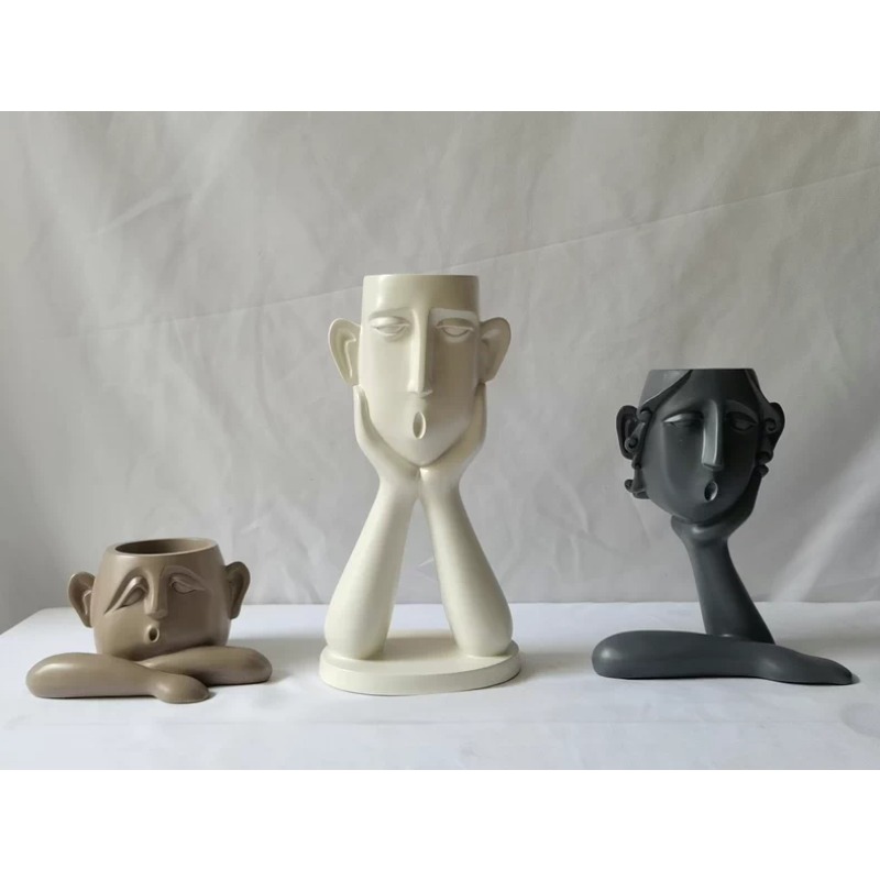 Nordic Abstract Face Planter M - Home Decor Garden Ideas avaliação e preço