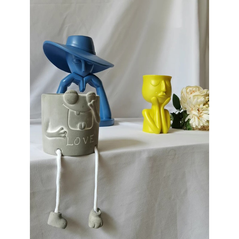 Nordic Abstract Face Planter M - Home Decor Garden Ideas avaliação e preço
