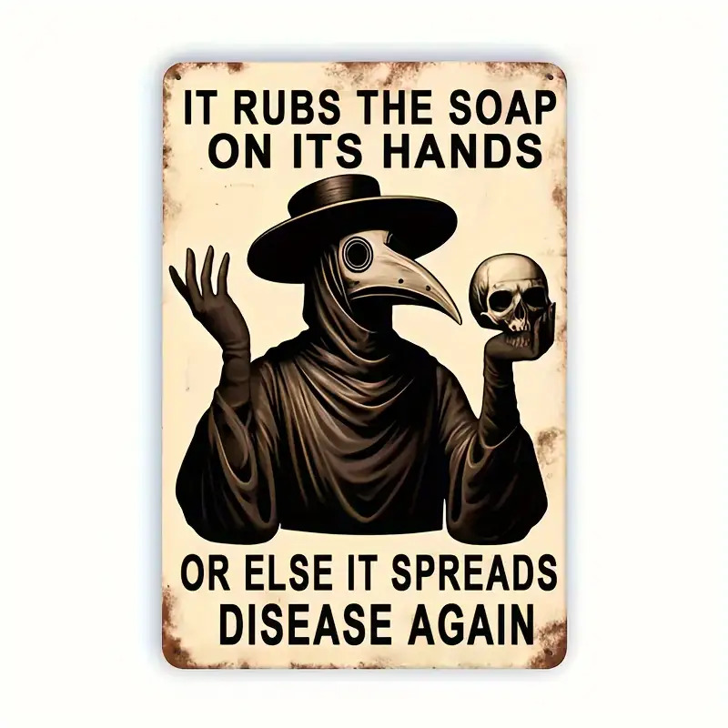 Vintage Hand Washing Reminder, - Home Decor Gothic avaliação e preço