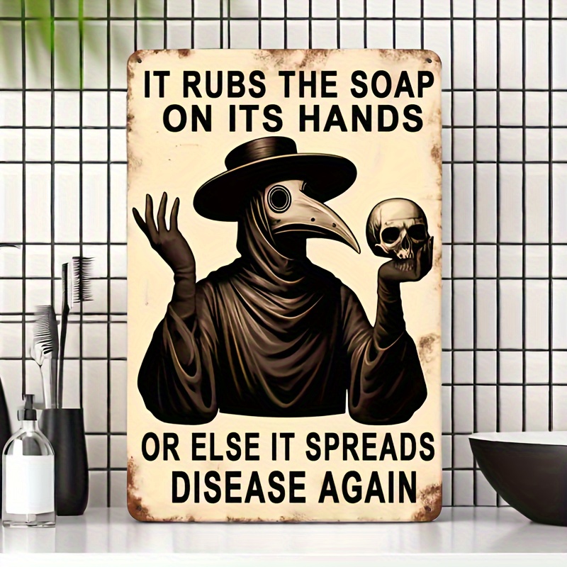 Vintage Hand Washing Reminder, - Home Decor Gothic avaliação e preço