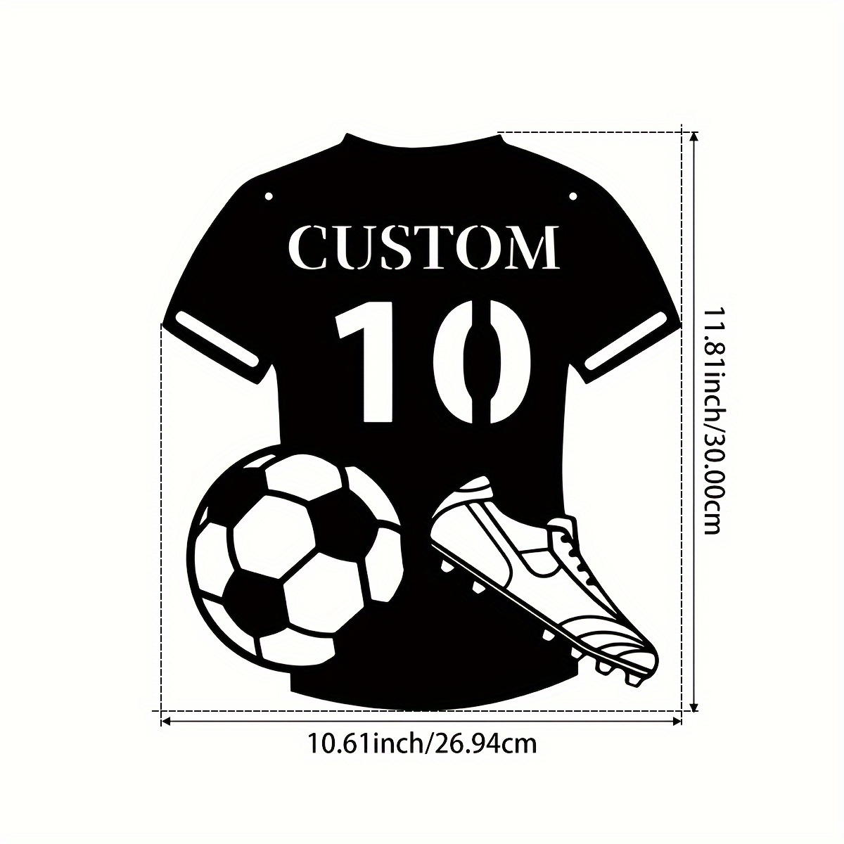Custom Metal Soccer Jersey Sig - Home Decor Living avaliação e preço