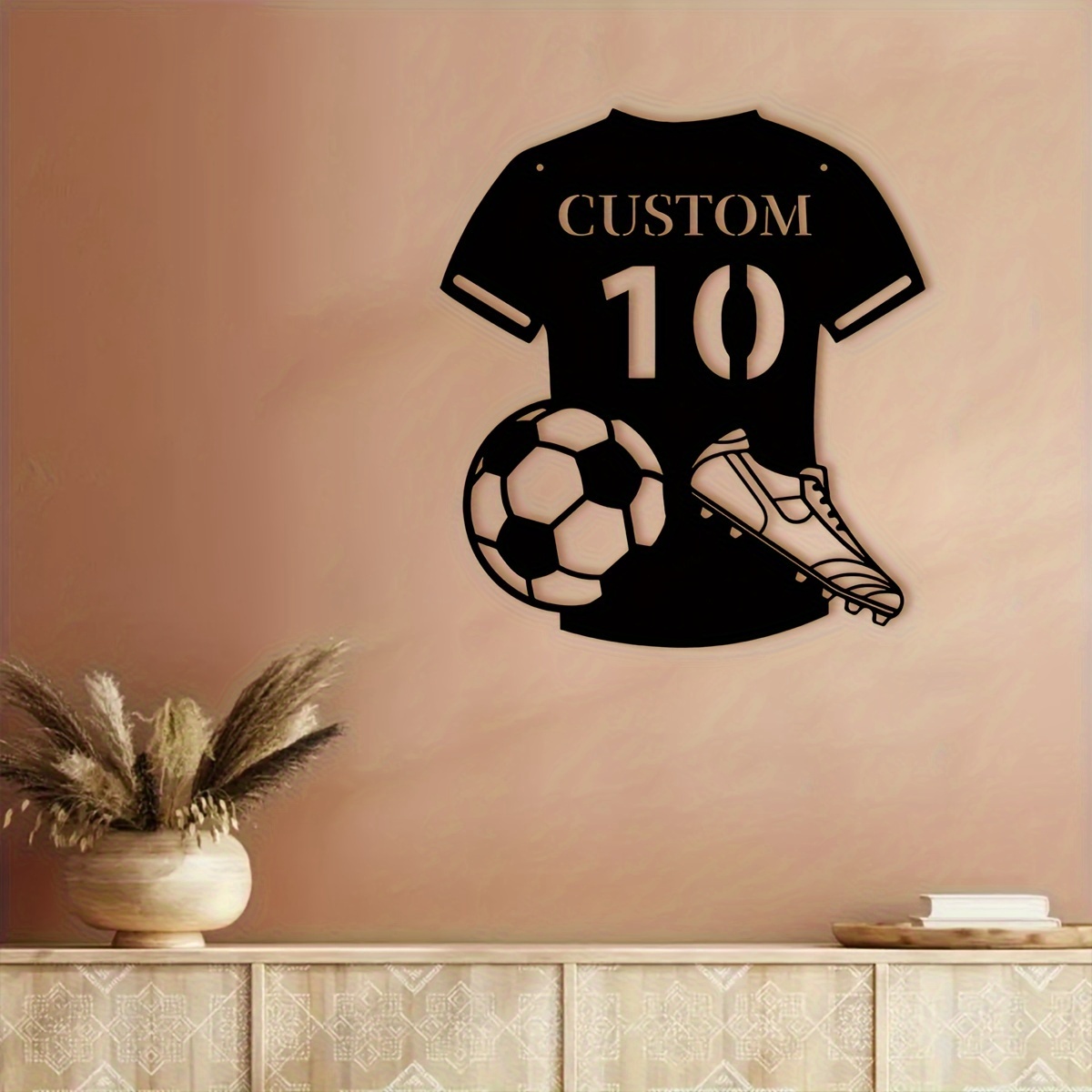 Custom Metal Soccer Jersey Sig - Home Decor Living avaliação e preço
