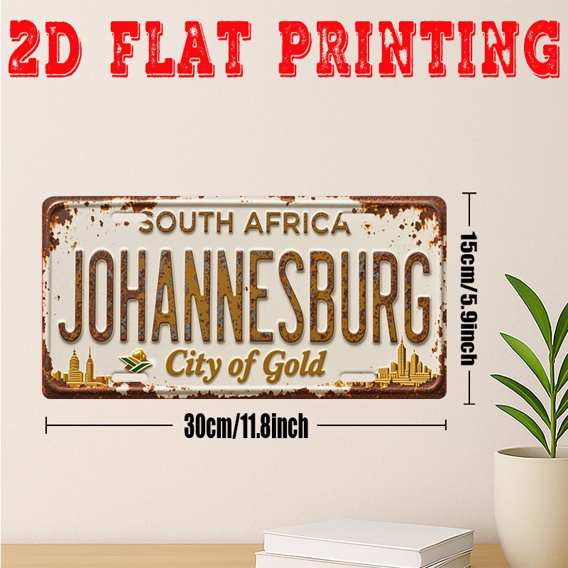 Vintage Johannesburg City Meta - Home Decor Johannesburg avaliação e preço