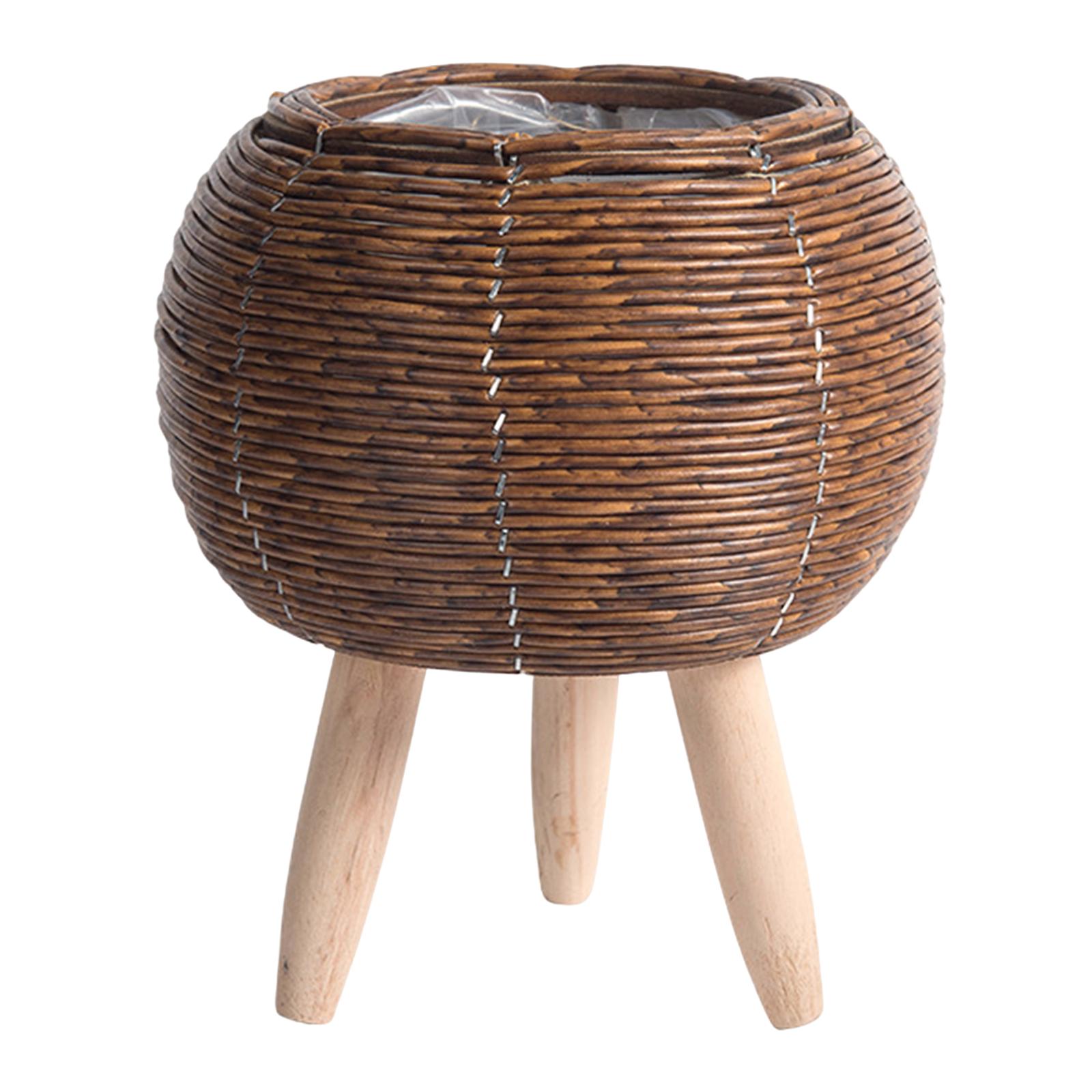 Woven Basket with Stand Indoor - Home Decor Rattan avaliação e preço