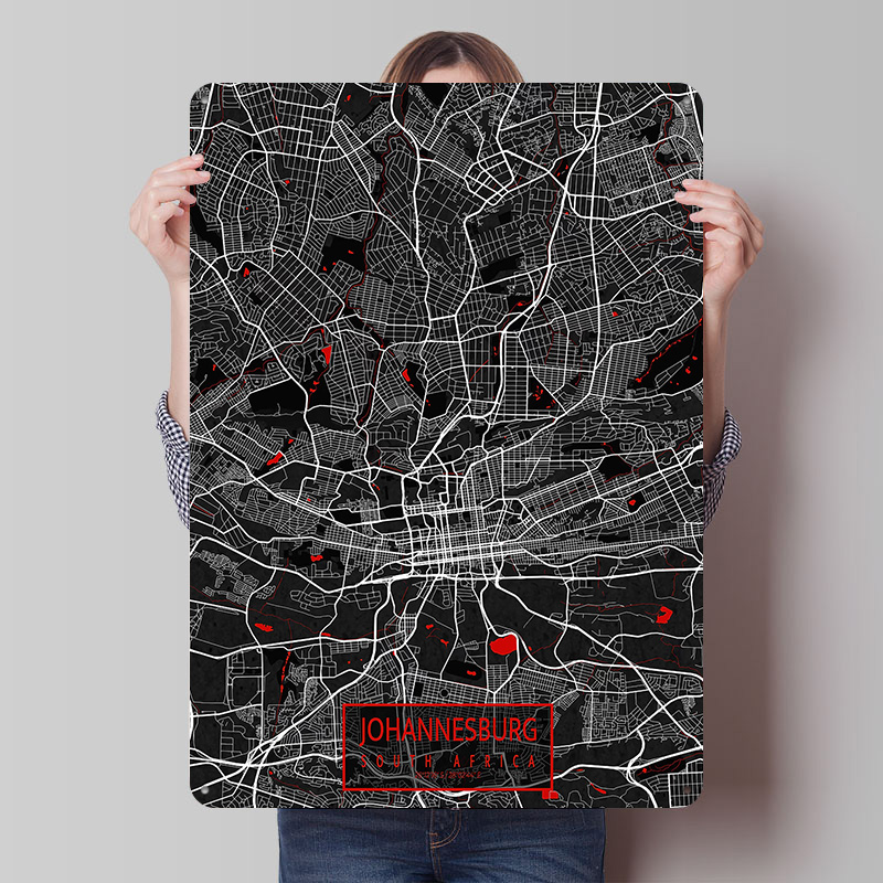 Johannesburg City Map South Af - Home Decor Johannesburg avaliação e preço