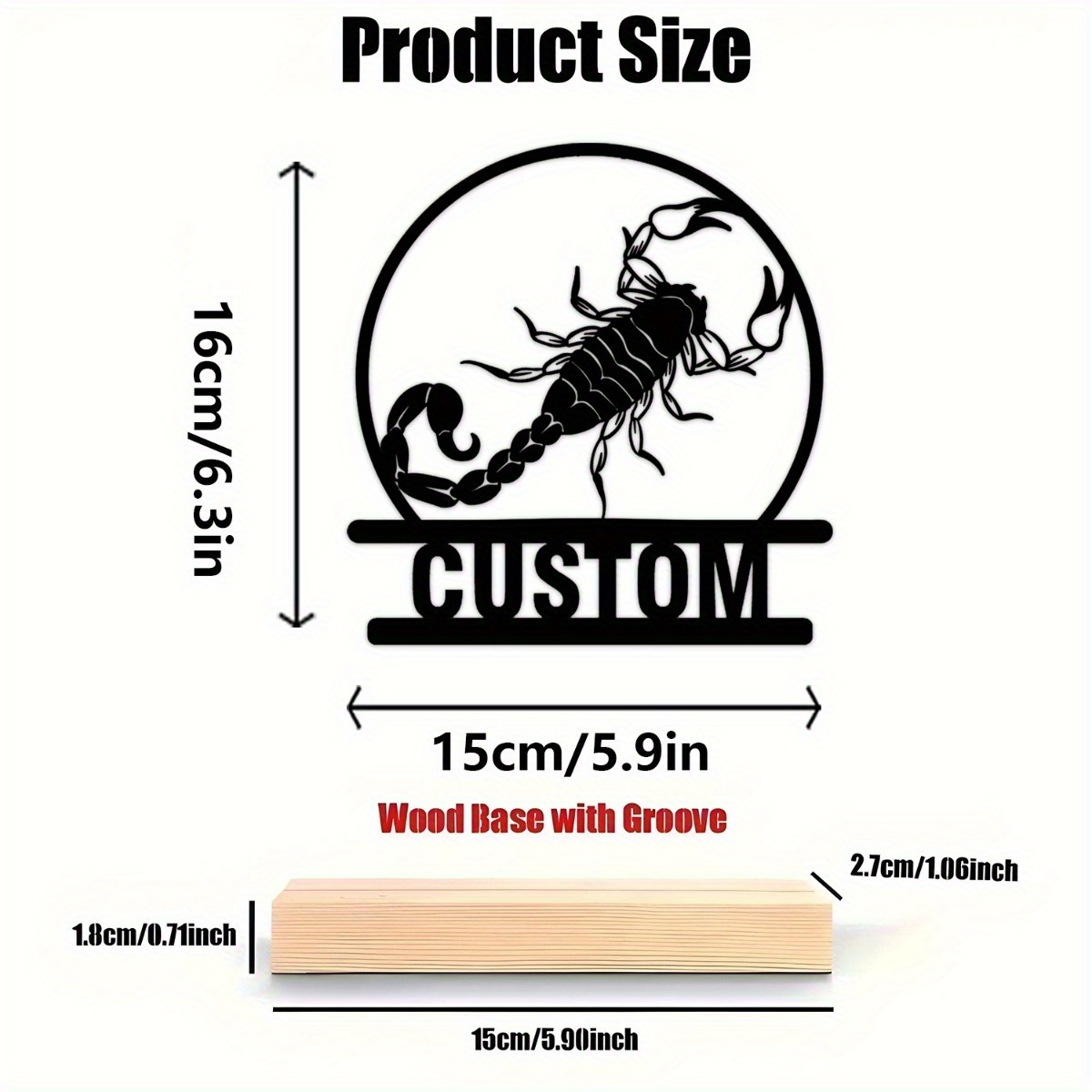 Custom Scorpion Metal Statue w - Home Decor Gothic avaliação e preço