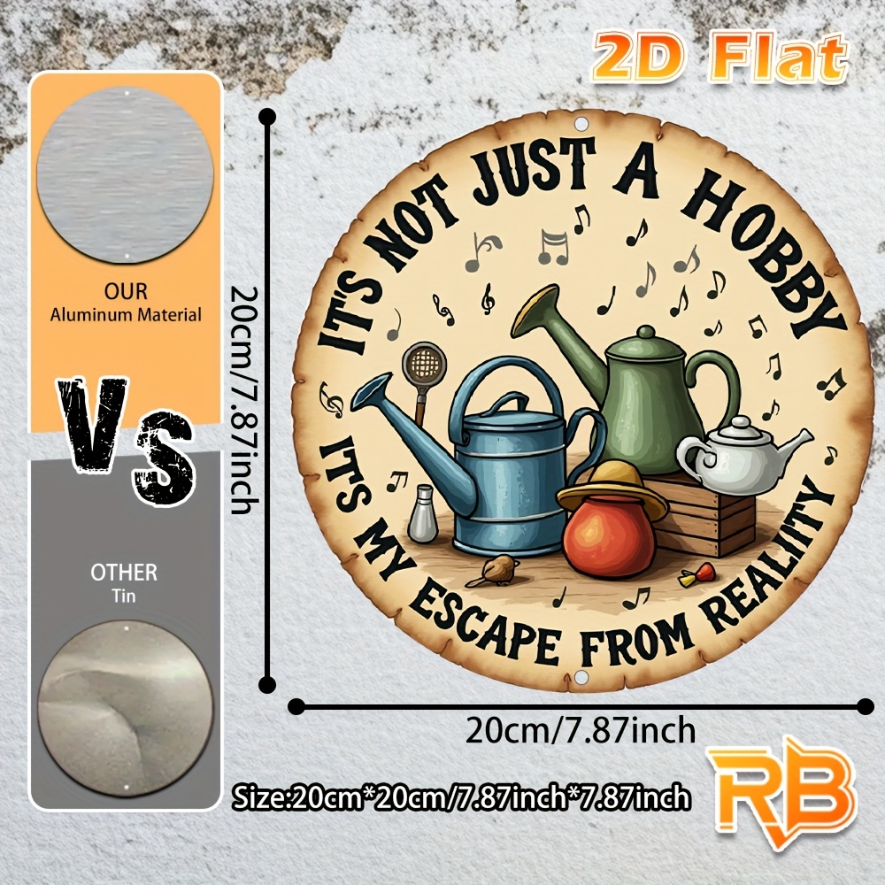 2D Flat,a Vintage-Style Metal  - Home Decor Garden Ideas avaliação e preço