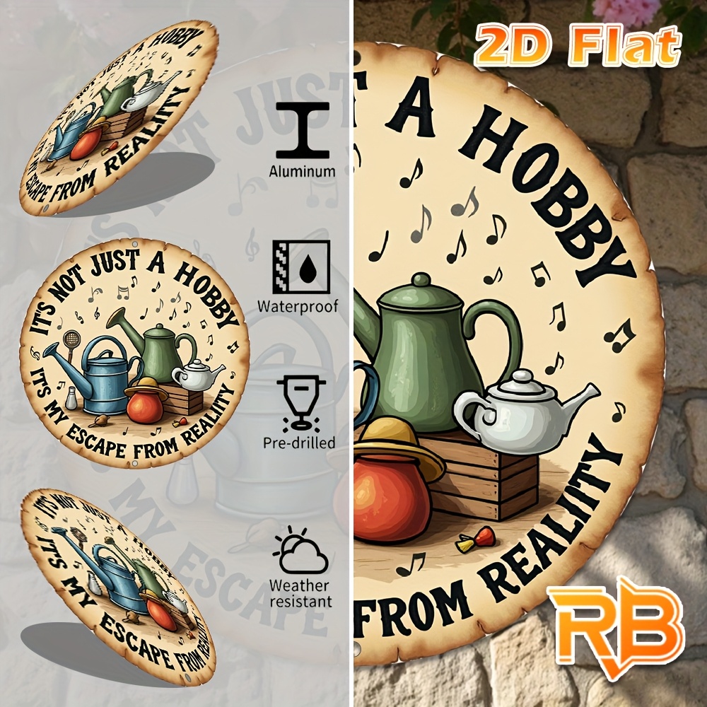 2D Flat,a Vintage-Style Metal  - Home Decor Garden Ideas avaliação e preço
