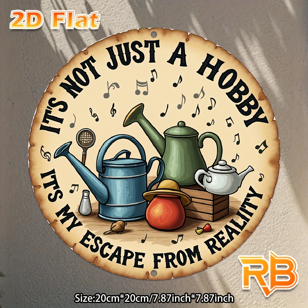 2D Flat,a Vintage-Style Metal  - Home Decor Garden Ideas avaliação e preço