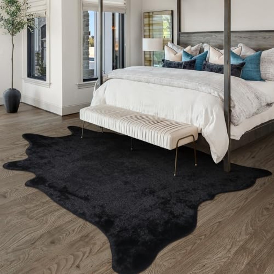 Faux Fur Cowhide Rug Cow Hide  - Cowhide Rug Faux avaliação e preço