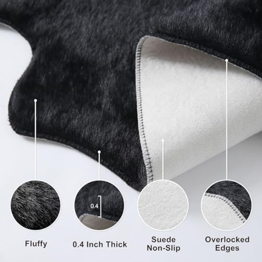 Faux Fur Cowhide Rug Cow Hide  - Cowhide Rug Faux avaliação e preço