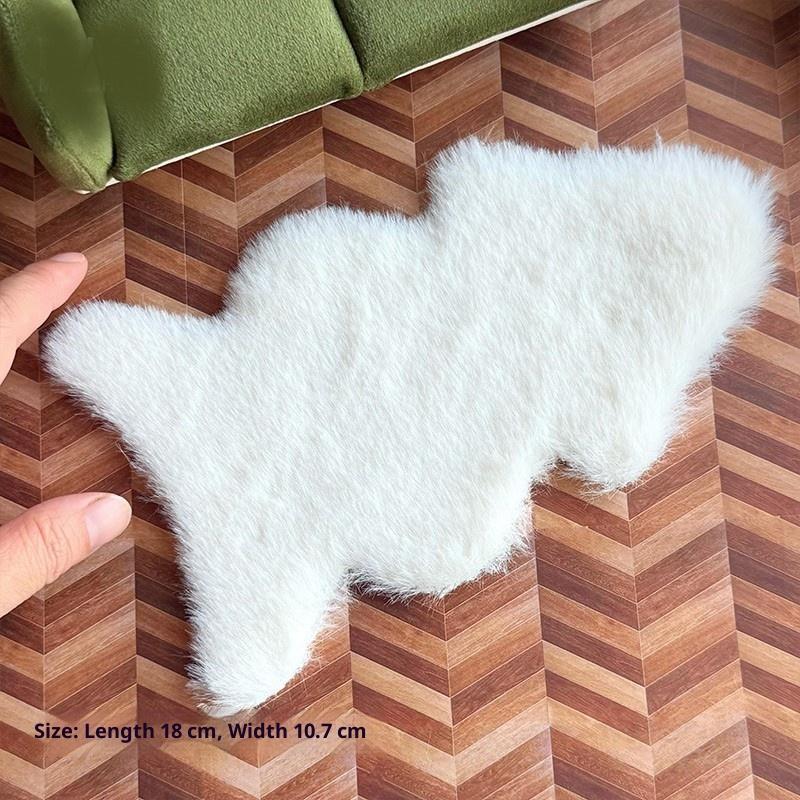 1/12 Dollhouse Imitation Sheep - Cowhide Rug Faux avaliação e preço