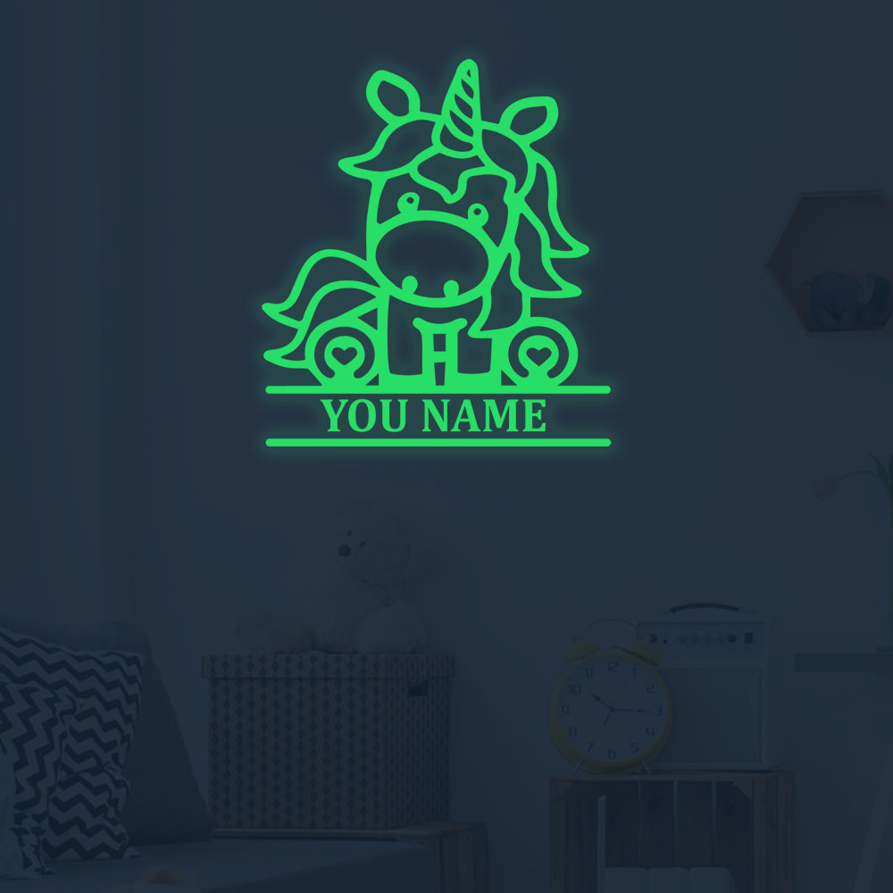 1pc Cartoon Horse Custom Name  - Home Decor Living avaliação e preço
