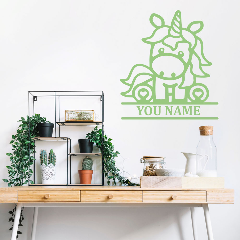 1pc Cartoon Horse Custom Name  - Home Decor Living avaliação e preço