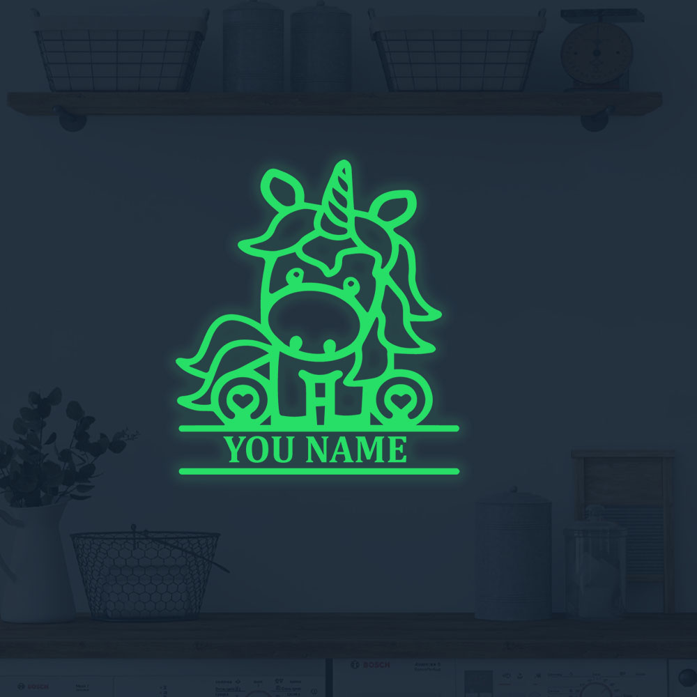 1pc Cartoon Horse Custom Name  - Home Decor Living avaliação e preço