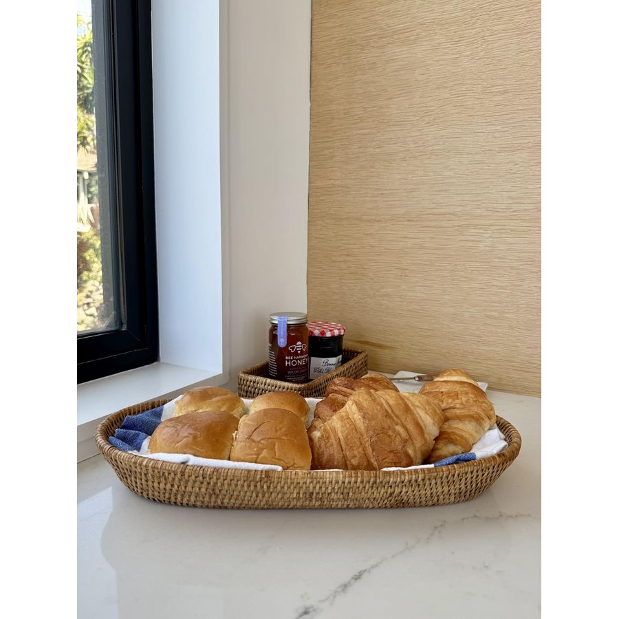 La Jolla Bread Basket Woven Ra - Home Decor Rattan avaliação e preço