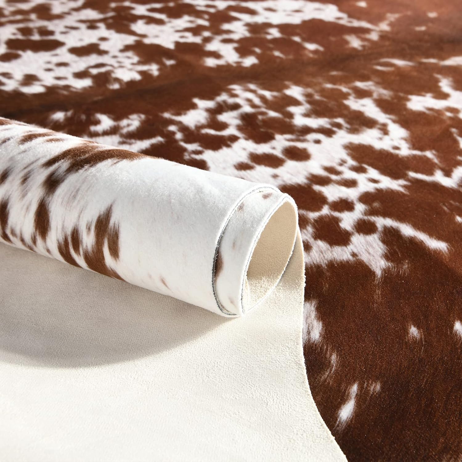Faux Cowhide Rug 5.2x6.3 Feet  - Cowhide Rug Faux avaliação e preço