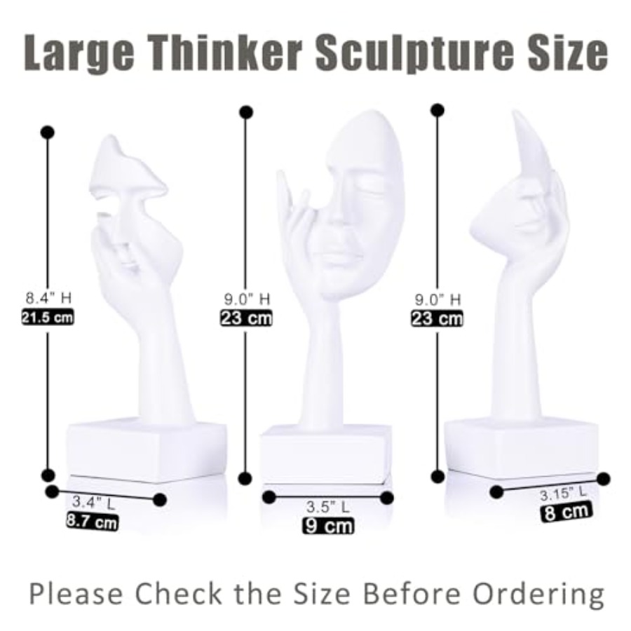 Thinker Large Statue Set - Art - Home Decor Living avaliação e preço