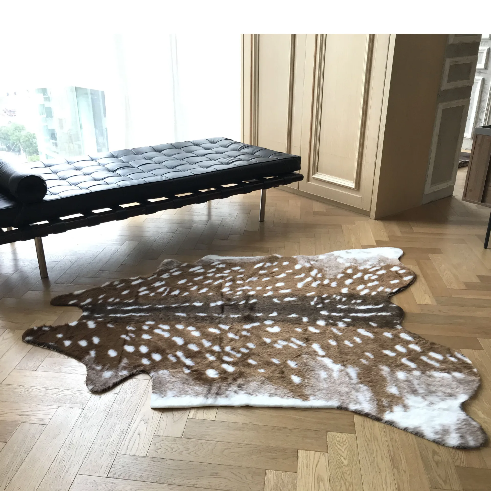 Fluffy Faux Faux Fur Cowhide S - Cowhide Rug Faux avaliação e preço